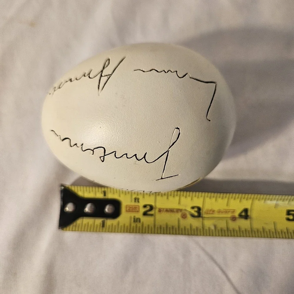 Painted European Robin Bird Decorative Egg Vintage Cottagecore Spring 3'